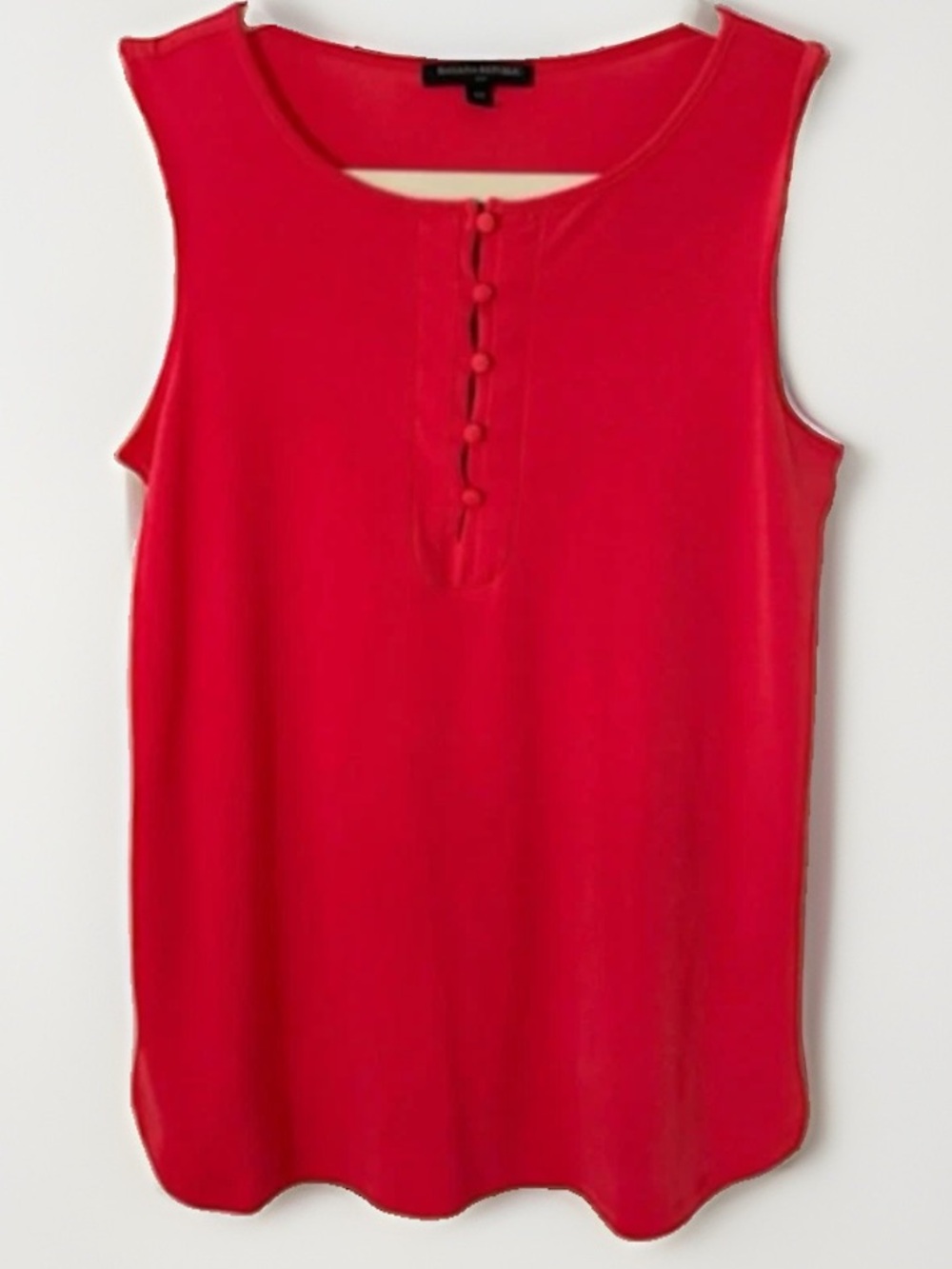 Banana Republic Sleeveless Top SIZE XS Sleeveless Top Red Orange Buttons